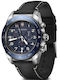 Men's Watch 42mm Chronograph Battery with Black Leather Strap