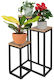 Ruhhy Metal Plant Tower Brown 67cm