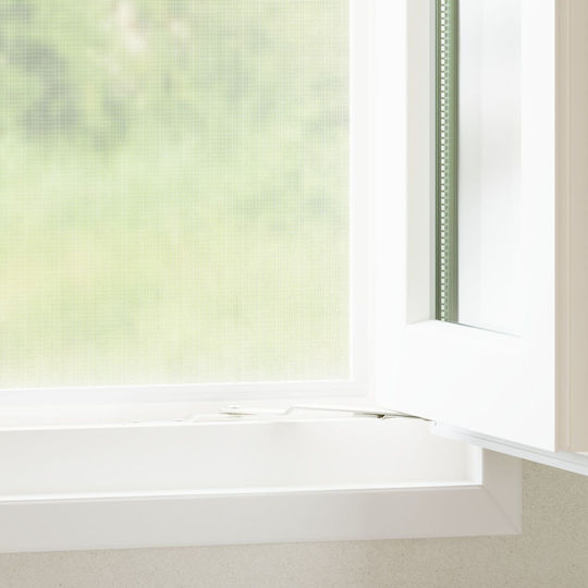 vidaXL Window Mosquito Net Permanent Plastic White 2000x112cm
