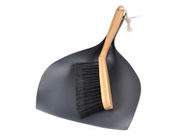 Homea Wooden Dustpan & Brush Set 22.5x35cm Homea Wooden Dustpan & Brush Set 22.5x35cm