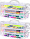 Transparent Desk Organizer Boxes 2 Pieces Foldable
