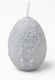 Beboulino Easter Candle Egg 5x7cm Various Designs or Colours Grey