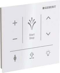 Wall-Mounted Control Geberit Aquaclean Sela 147.041.si.1 White Glossy Glass Wall-Mounted Control Geberit Aquaclean Sela 147.041.si.1 White Glossy Glass