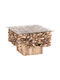 Square Central Coffee Table Sparrow Glass Driftwood Width 75cm Length 75cm Height 51cm