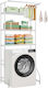 Ράφι Αποθήκευσης Vevor Over Washer Dryer Single Row 3 Tiers Washer Rack White