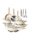 Just Perfecto Cookware Set of Cast Aluminum with Non-stick Coating 21pcs