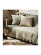Gofis Home Eliena Zweisitzer-Sofa Überwurf Jacquard 180x250cm Rauch Grün 402/07