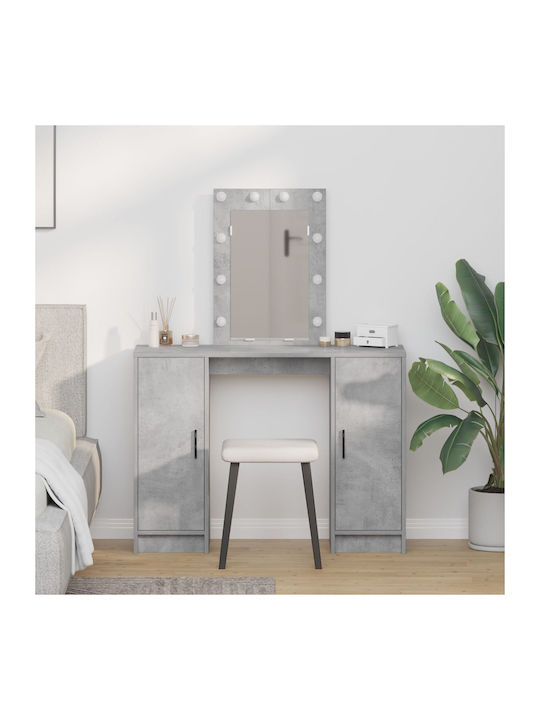 Floor-standing Bedroom Makeup Table Wooden Grey...