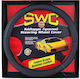 Autoline Auto-Lenkradabdeckung mit Durchmesser 38cm Leder Schwarz mit Schwarzer Naht