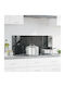 vidaXL Rectangular Glass Back Dark Gray 100x40x0.6cm 42001247