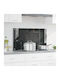 vidaXL Rectangular Glass Back Dark Gray 90x50x0.6cm 42001245