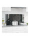 vidaXL Rectangular Back Made of Dark Gray Glass 100x50x0.6cm 42001248