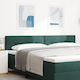 vidaXL Fabric Bed Headboard Dark Green 100x88cm