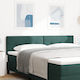 vidaXL Fabric Bed Headboard Dark Green 90x40cm