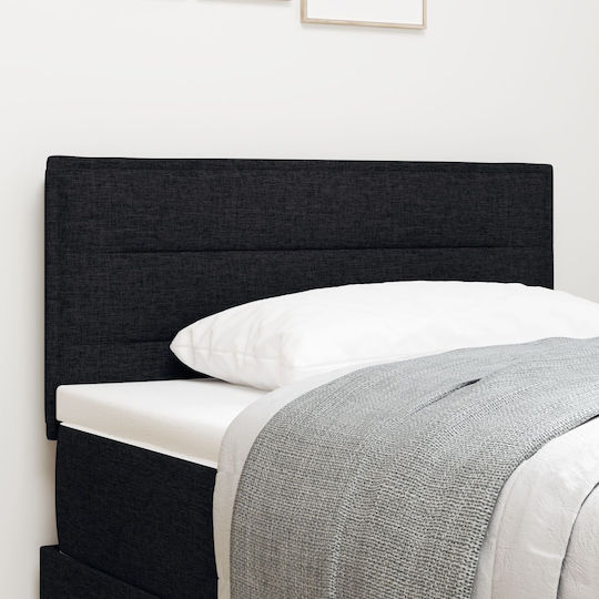 vidaXL Fabric Bed Headboard Black 90x88cm