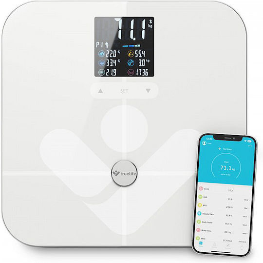 TrueLife Smart Ζυγαριά 180kg με Bluetooth Λευκή