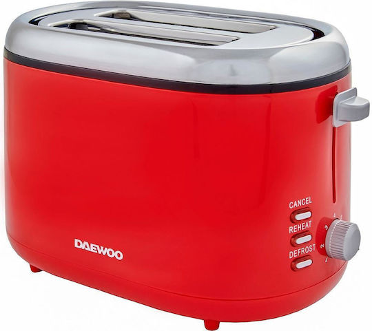 Daewoo Φρυγανιέρα 2 Θέσεων 900W Κόκκινη