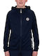 Kinderstrickjacke mit Kapuze Dark Blue