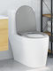 vidaXL Plastic Soft Close Toilet Seat Gray 36cm 42002367