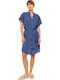 Pink Label Damen Kleid Strand Blue Azure