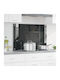 vidaXL Rectangular Glass Back Dark Gray 90x60x0.6cm 42001246
