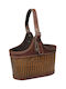 Sinialo Decorative Basket Leather Artificial Leather Brown 29.5x17x43cm