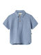 Kinderbluse Kurzarm Himmelblau