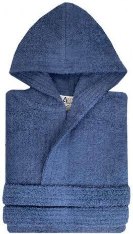 Astron Italy Kids Hooded Bathrobe Navy Blue