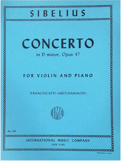 International Music Company Sibelius Concerto D Minor, Op.47) W059820025 International Music Company Sibelius Concerto D Minor, Op.47) W059820025