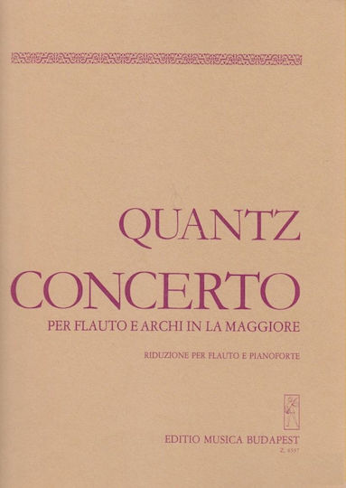 Editio Musica Budapest Quantz - Concerto In A Major) Παρτιτούρα για Πνευστά