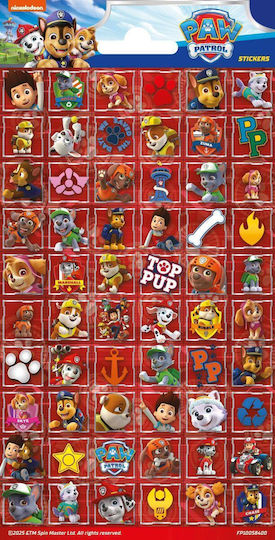 Paw Patrol Καρτέλα 60 Αυτοκόλλητα Stickers