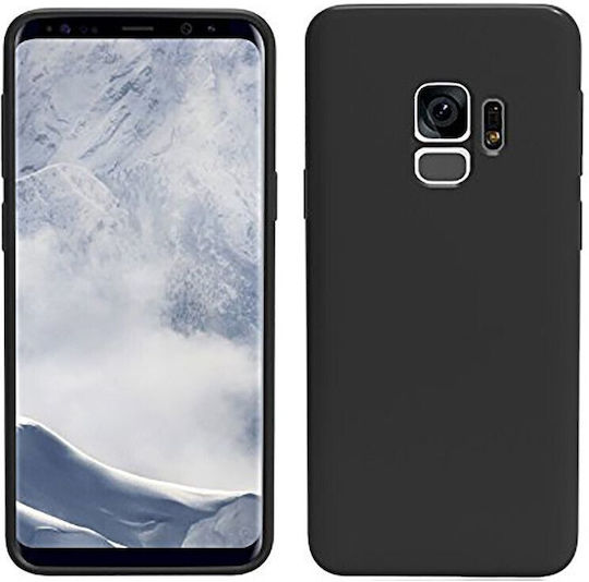 Umschlag Rückseite Silikon Schwarz (Samsung Galaxy A8 Plus)