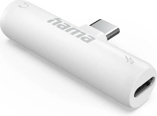 Hama 201723 Audio Adapter USB-C 3.5mm Jack PD White
