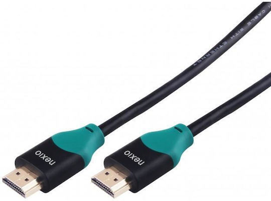 HDMI кабел V2.0 мъжко-мъжко 4k@60Hz 1080p високоскоростен Ethernet позлатени конектори 3м Nexio Nx-vn-hd40-3m
