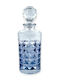 Domumart Crystal Whiskey Decanter 28cm with Stopper Blue 700ml