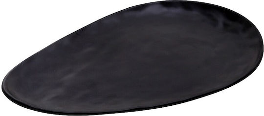 Espiel Wavy Matte Serving Platter Oval Black 28x40cm