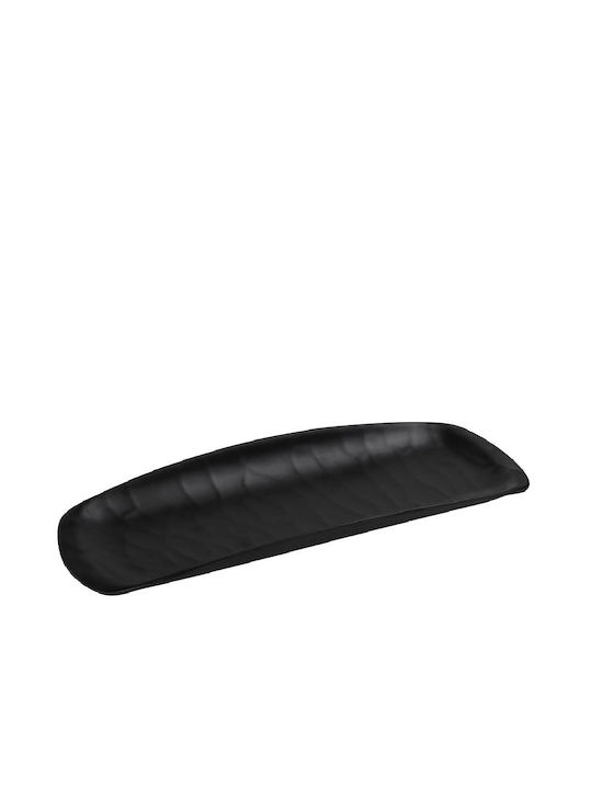 Espiel Wavy Matte Serving Platter Rectangular Black 40.5x16.5cm