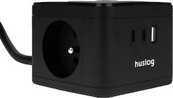 Huslog PowerCube with 1 USB-A, USB-C and Switch