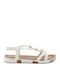 Women's Flat Sandals in White Color