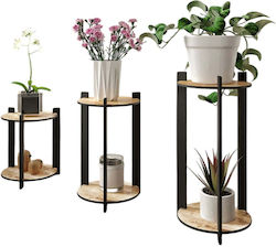 Hanah Home Plant Stands Wooden 3pcs
