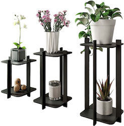 Hanah Home Plant Stands Wooden 3pcs