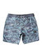 Boardshort Ανδρικό Μαγιό Σορτς Graphite με Σχέδια
