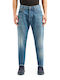 Men's Jeans Pants with Loose Tapered Fit Blue
