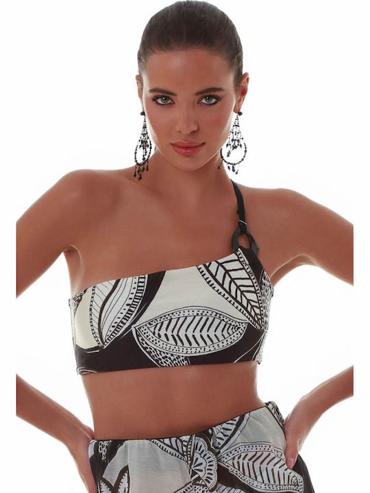 Chic Escape Bikini One Shoulder Black