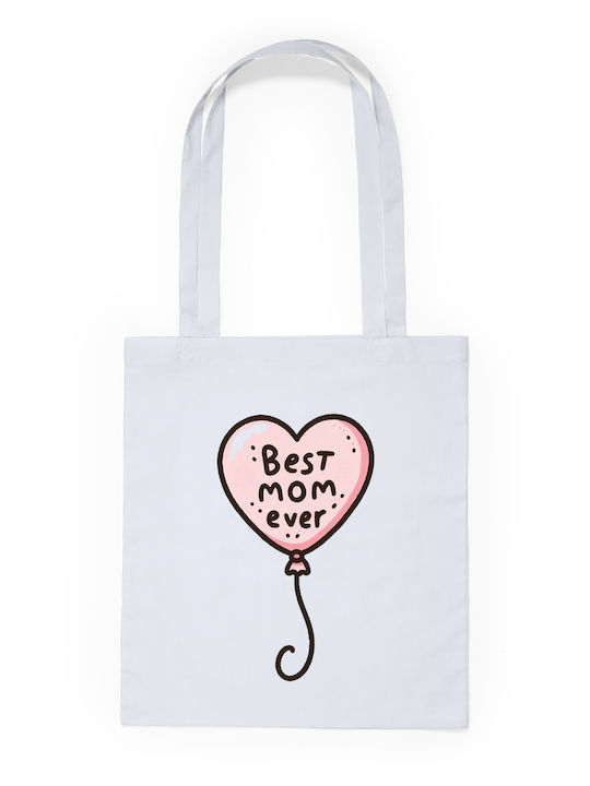Canvas Bag White Long Handles 100% Cotton 140gsm Best Mom Ever Dp2350