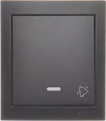 Buton sonerie iluminare Kontakt-simon Simon Aquaclick 10 Ax 250 V Negru Acd1l/49