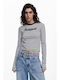 Damen Bluse Langärmelig Gestreift Blau