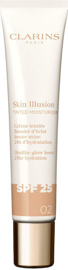Clarins Skin Illusion 2.5 24h Cream Face Day Tinted and SPF25 40ml