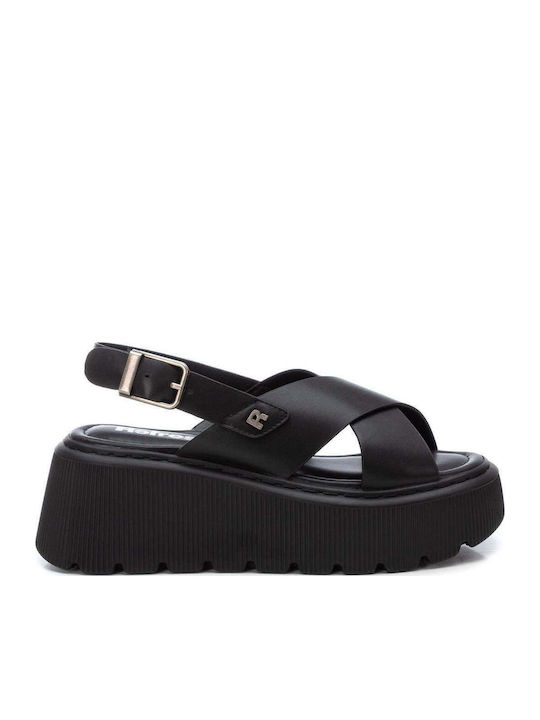 Γυναικεία Σανδάλια Flatforms Μαύρα