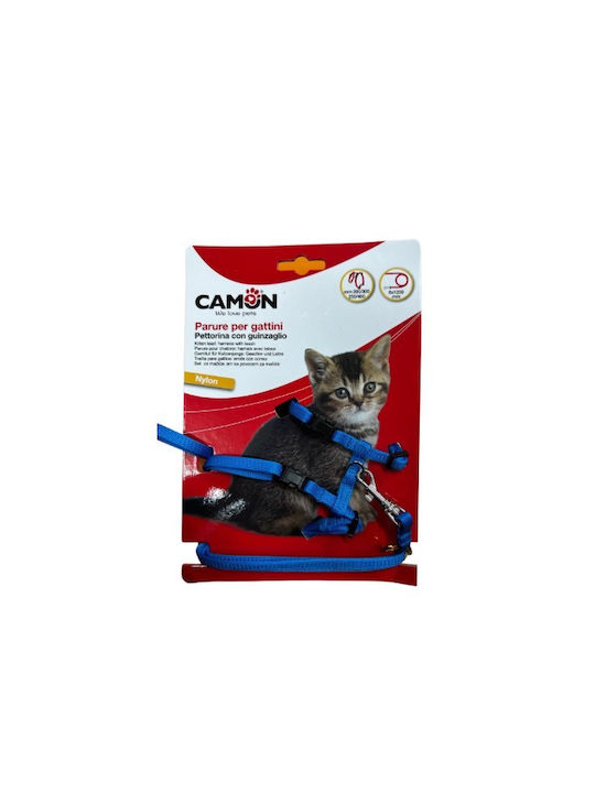 Camon Cat Harness & Leash Set Blue 8x1200mm 200/300 250/400mm